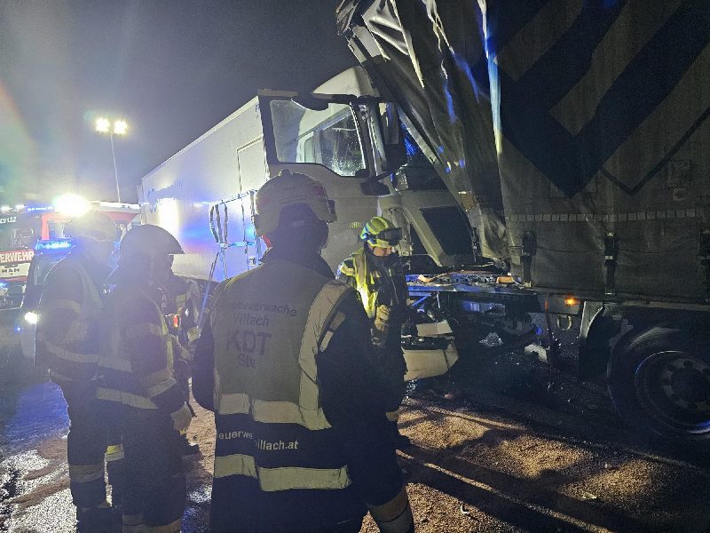 Schwerer LKW-Auffahrunfall auf der A10 bei Villach – eine Person verletzt (Bild 3)